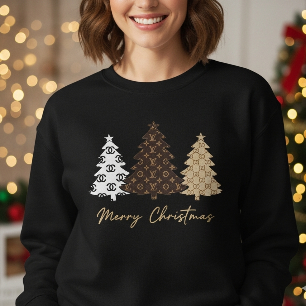 Handmade Fancy Bougie Christmas Tree Sweater. Designer Names, Fashion